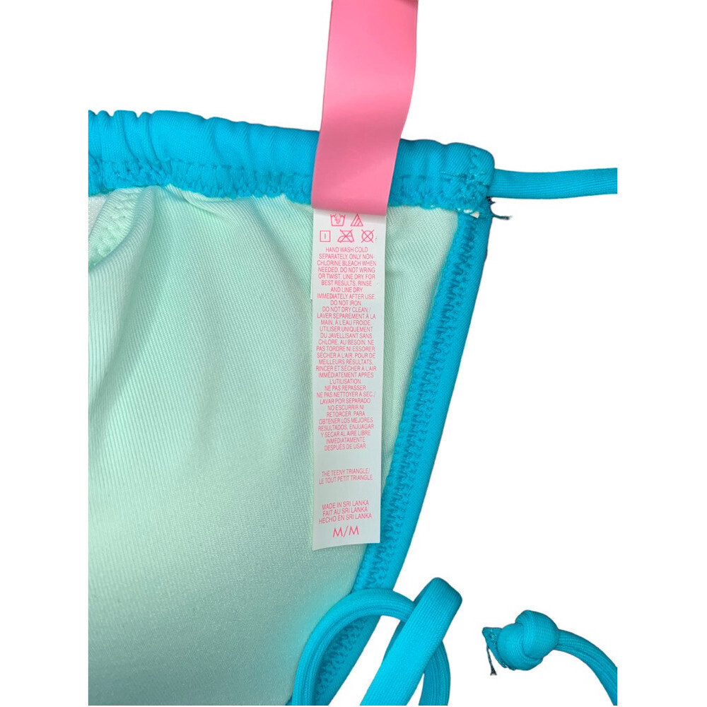 VICTORIA’S SECRET Blue Teeny Triangle‎ String Bikini Swim Top Women Size Medium - Picture 4 of 5